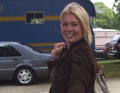 Kim Wilde posing for James